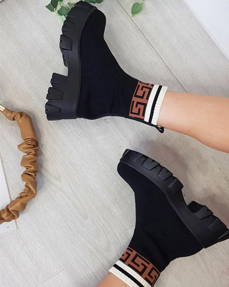 Geo Pattern Platform Martin Boots