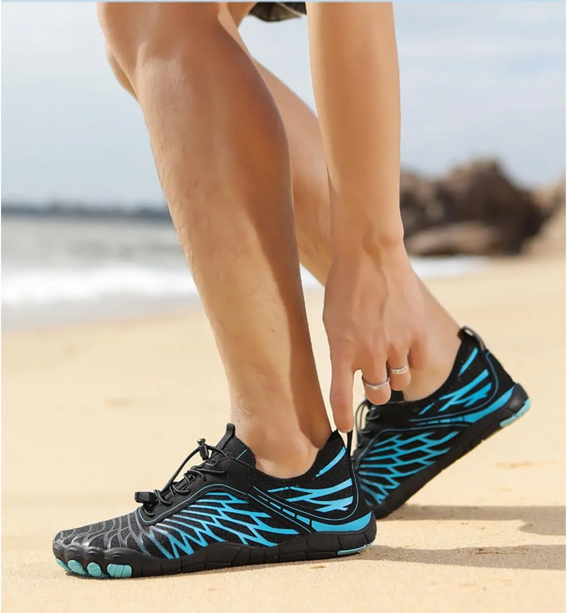 Grounded Barefoot Footwear for Women and Men, Non Slip Hikes Water Shoes for Neuropathy, Hiking Bare Foot Unisex, Foot Shaped Sneakers Wide Toe Box