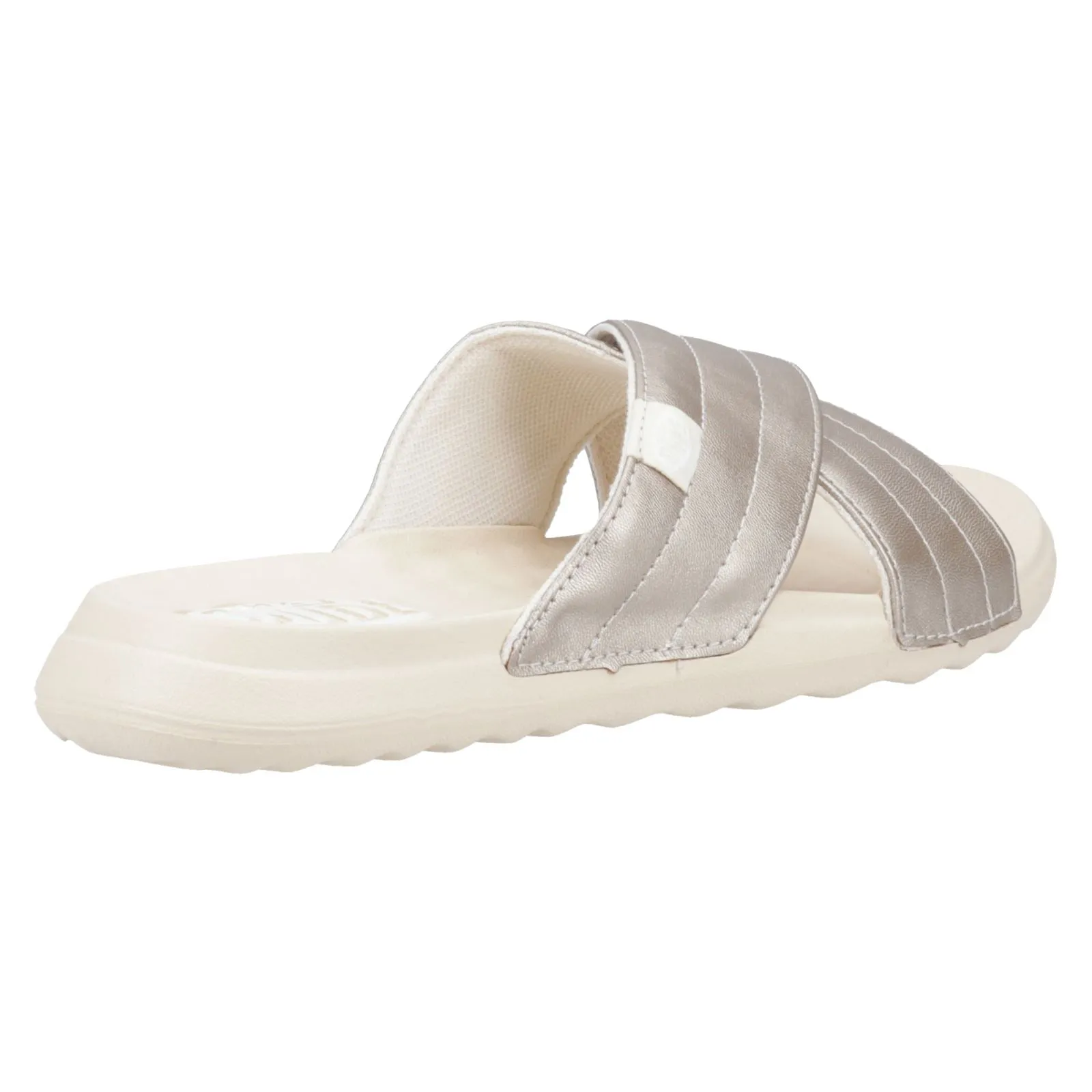 HEYDUDE Christi Slide Distressed Polyurethane Women's Metallic Sandals