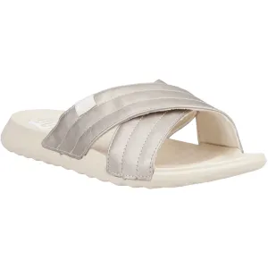 HEYDUDE Christi Slide Distressed Polyurethane Women's Metallic Sandals