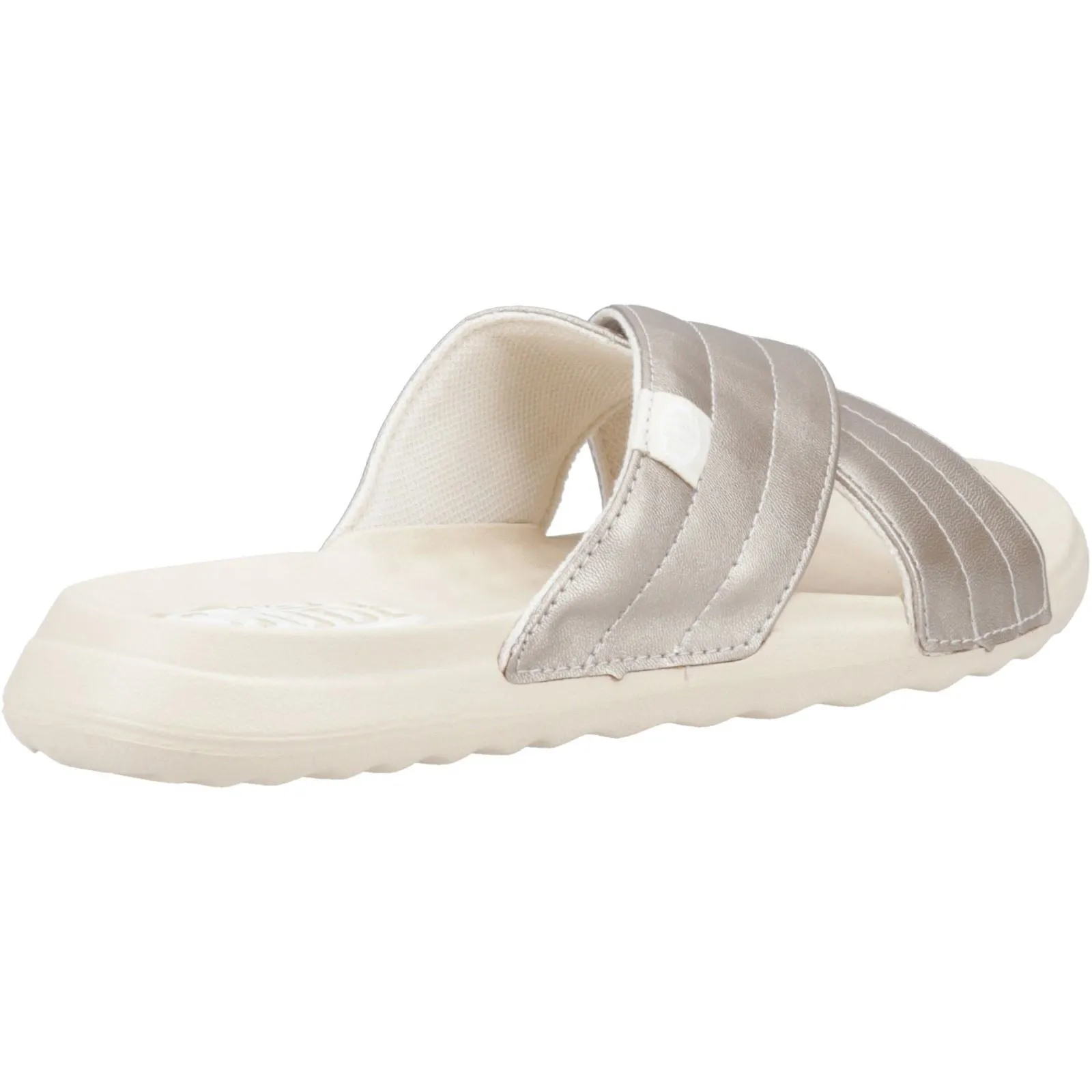 HEYDUDE Christi Slide Distressed Polyurethane Women's Metallic Sandals