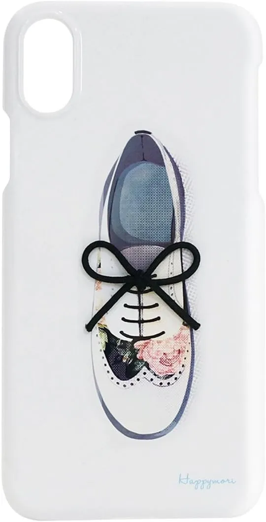 HM10266i8 iPhone Xs/X Case, Flower Shoe Bar Oxford (Happy Mori Flower Shoe Bar) iPhone Cover, 5.8-Inch