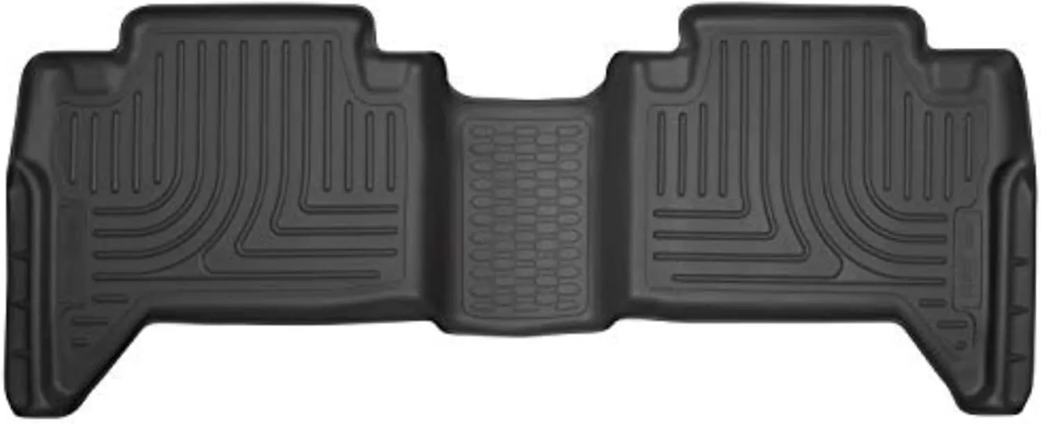 Husky Liners Weatherbeater Floor Mats | Fits 2016-2023 Toyota Tacoma, Double Cab | 2nd Row, 1-pc Black - 14951
