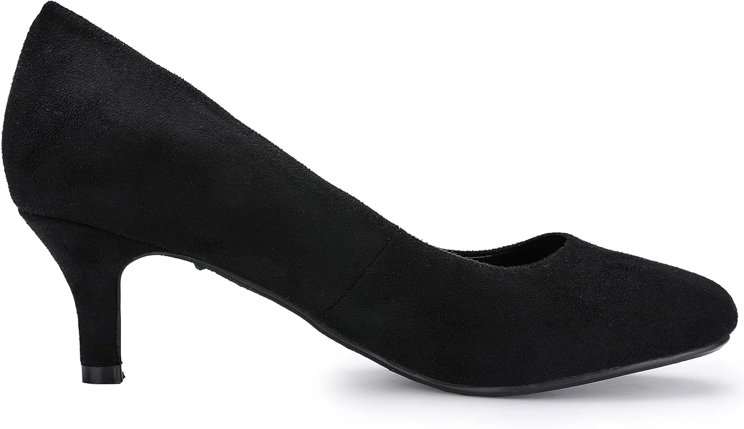 IDIFU Women's Classic Low Heels Dress Pumps 2 Inch Kitten Heel Round Toe Office Wedding Shoes