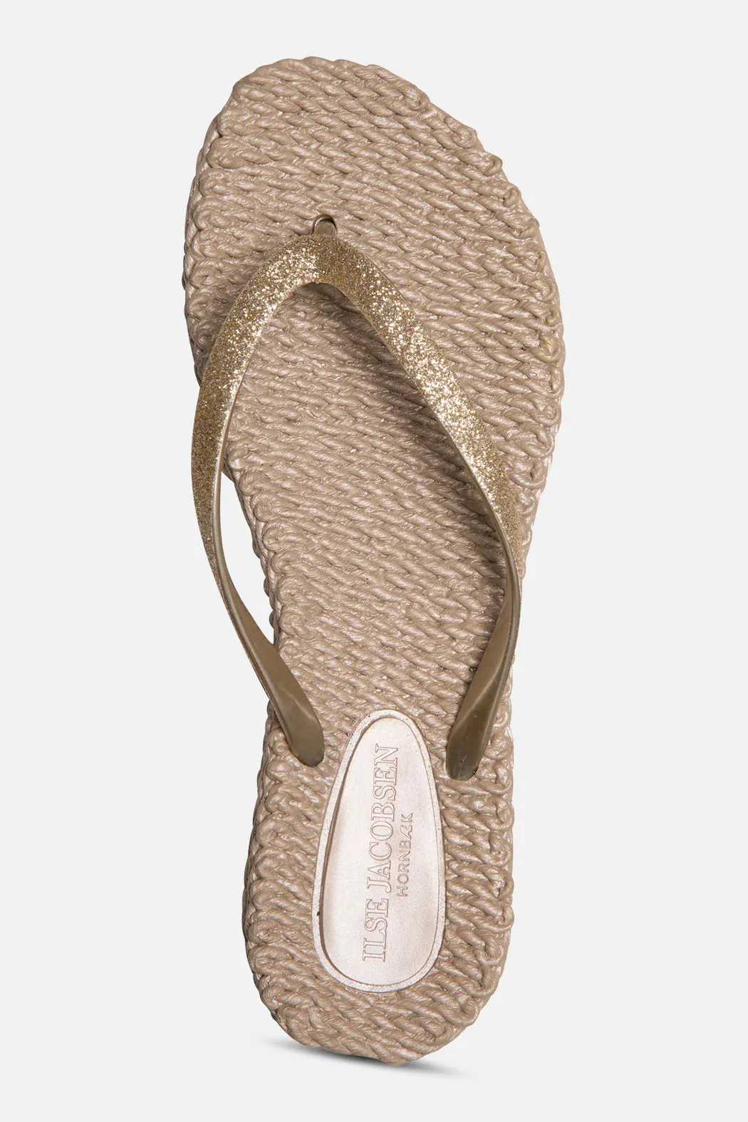 Ilse Jacobsen Platin Glitter Flip Flop