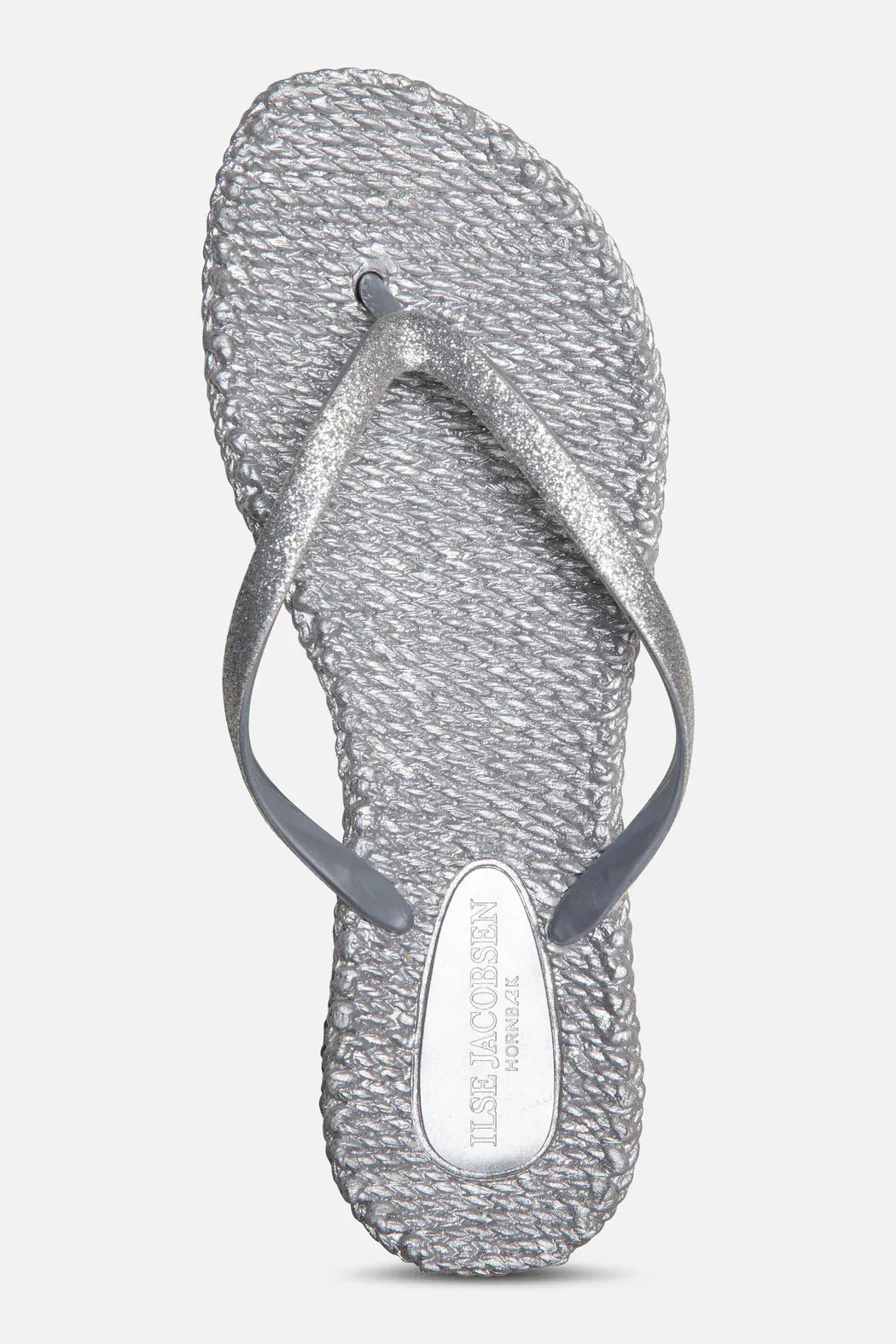 Ilse Jacobsen Silver Glitter Flip Flop