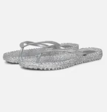 Ilse Jacobsen Silver Glitter Flip Flop