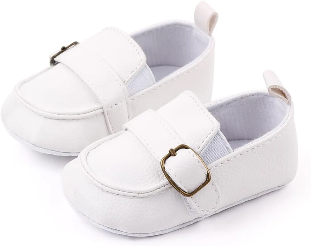 Infant Baby Boys Girls Leather Loafers Dress Shoes Newborn Oxford Flats Casual Moccasins Slip-On First Walking Boat Shoes