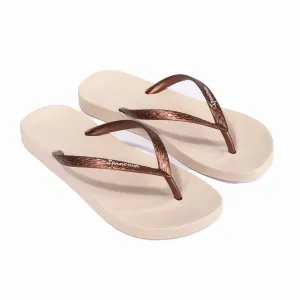 Ipanema - Anatomica Flip Flops in Beige/Bronze