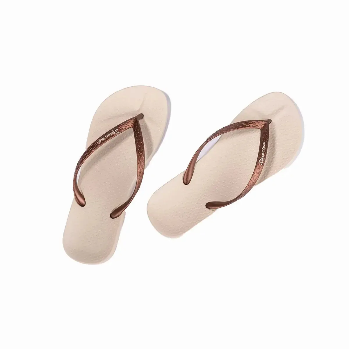 Ipanema - Anatomica Flip Flops in Beige/Bronze