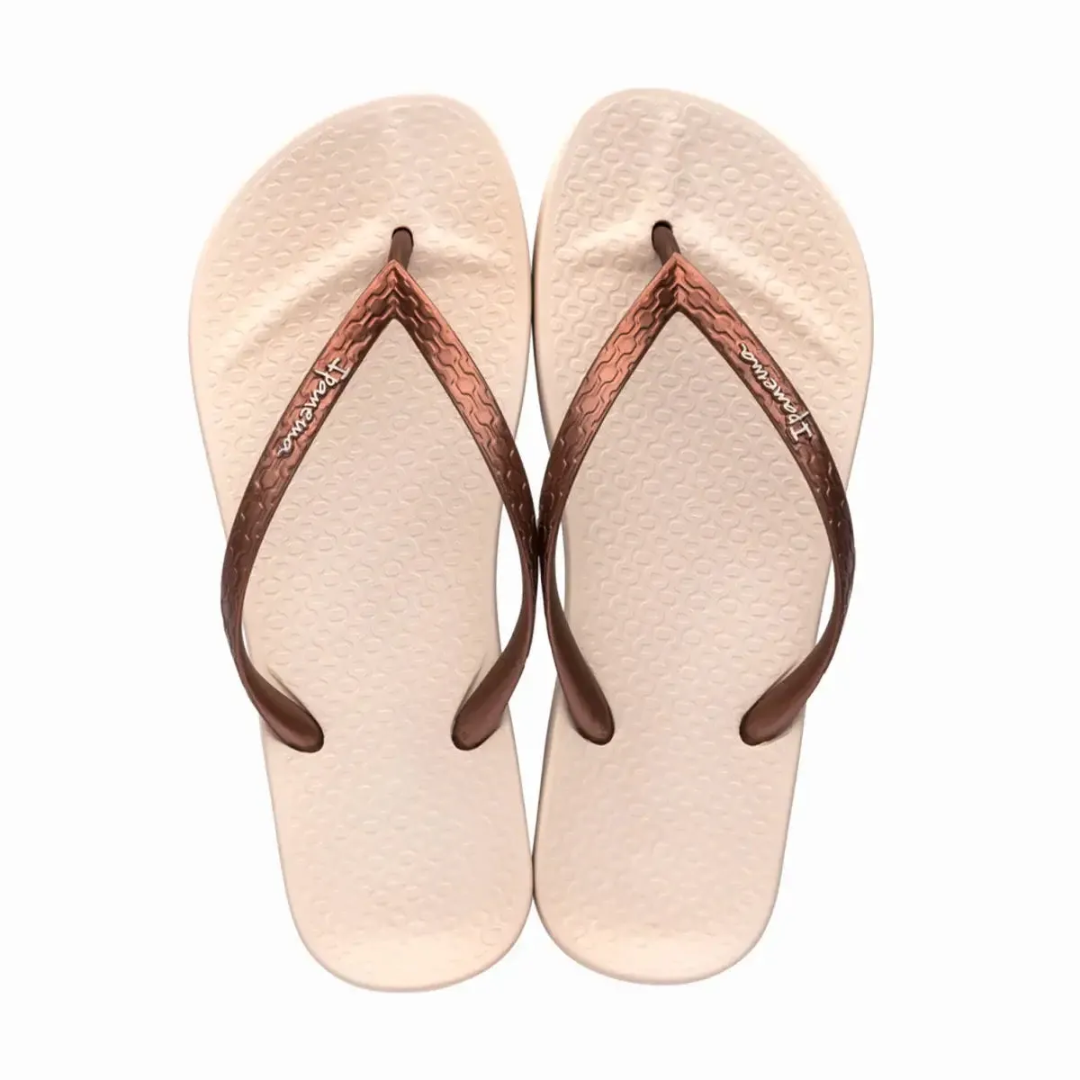 Ipanema - Anatomica Flip Flops in Beige/Bronze