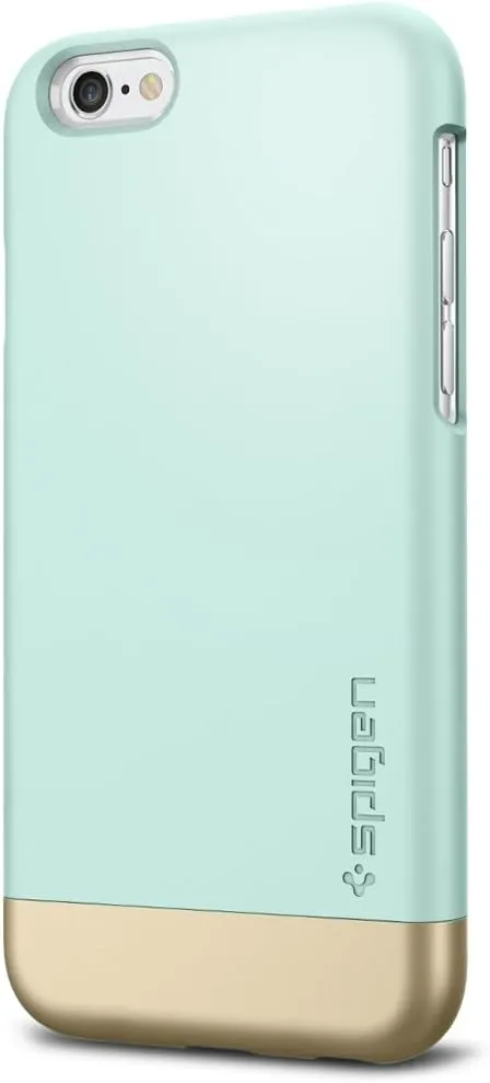 iPhone 6 Case, Spigen [Safe Slide] Stylish Color [Style Armor] [Mint] SOFT-Interior Scratch Protection with Dual Layer Trendy Hard Case for iPhone 6 / 6s - Mint (SGP11046)