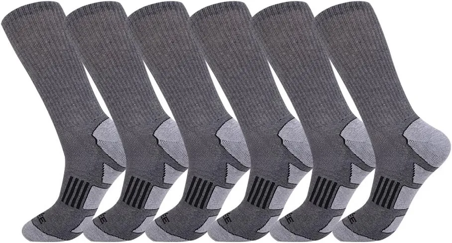 JOYNÉE Mens 6 Pack Athletic Cushion Crew Socks Performance Running Socks
