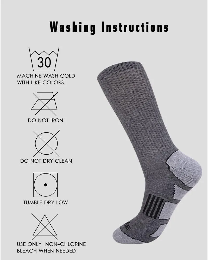 JOYNÉE Mens 6 Pack Athletic Cushion Crew Socks Performance Running Socks