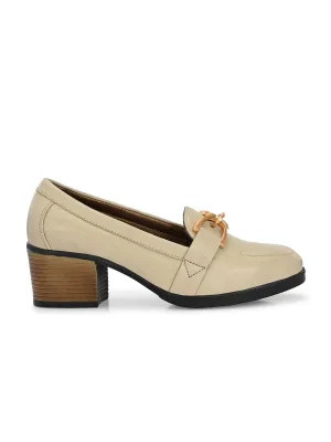 Kelly Beige Leather Buckle Blocks
