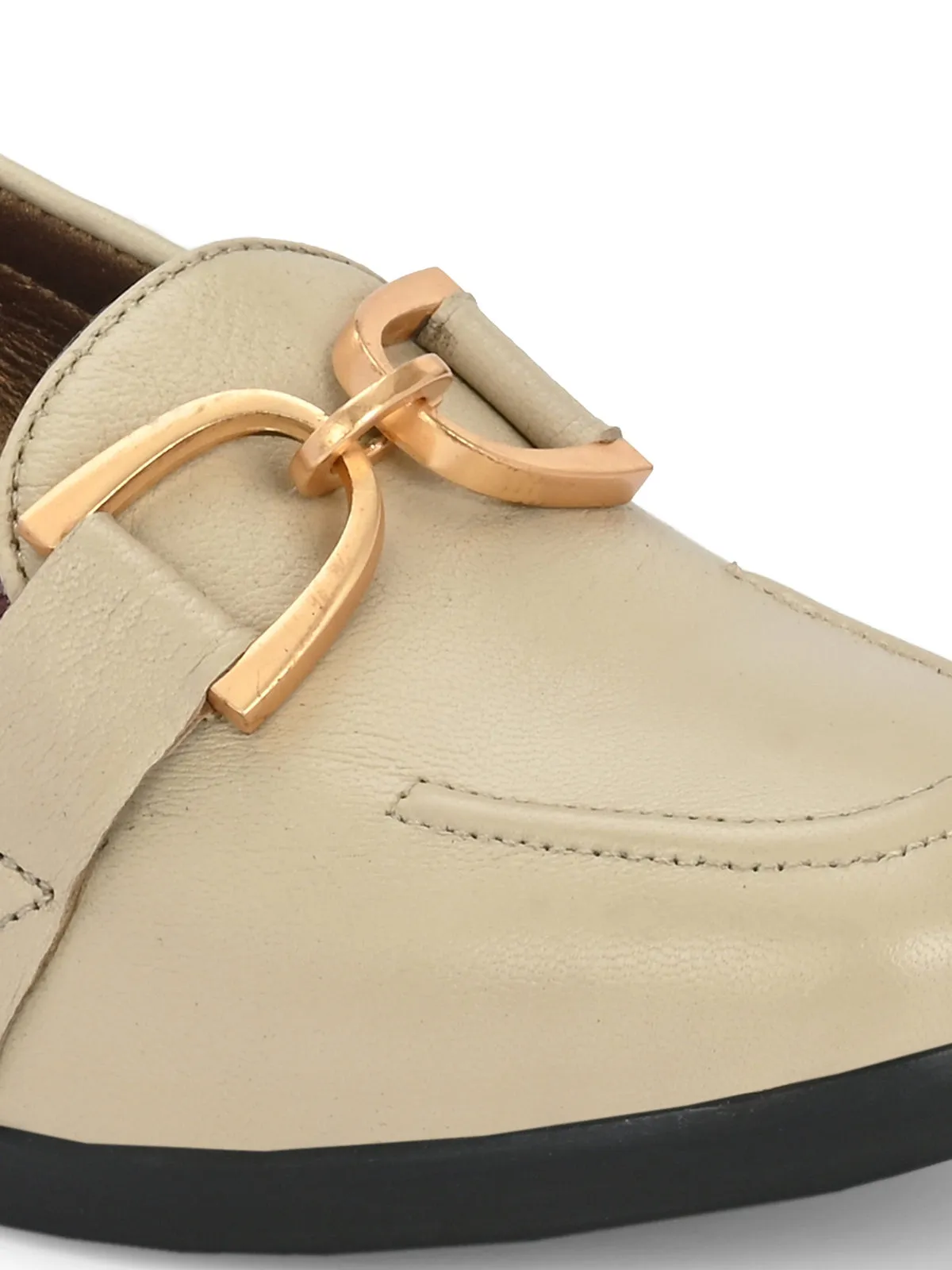 Kelly Beige Leather Buckle Blocks