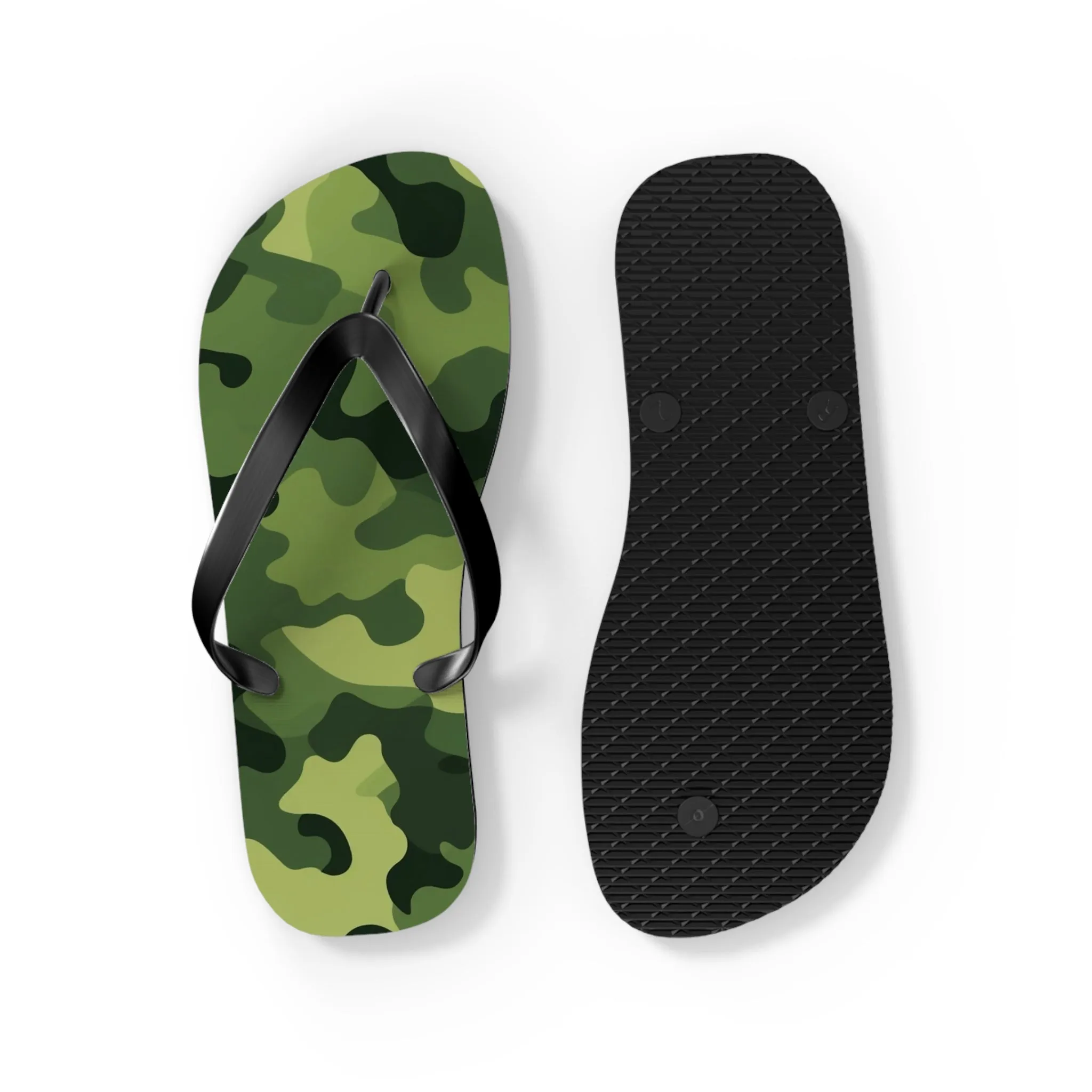 Light Green Camo Flip Flops