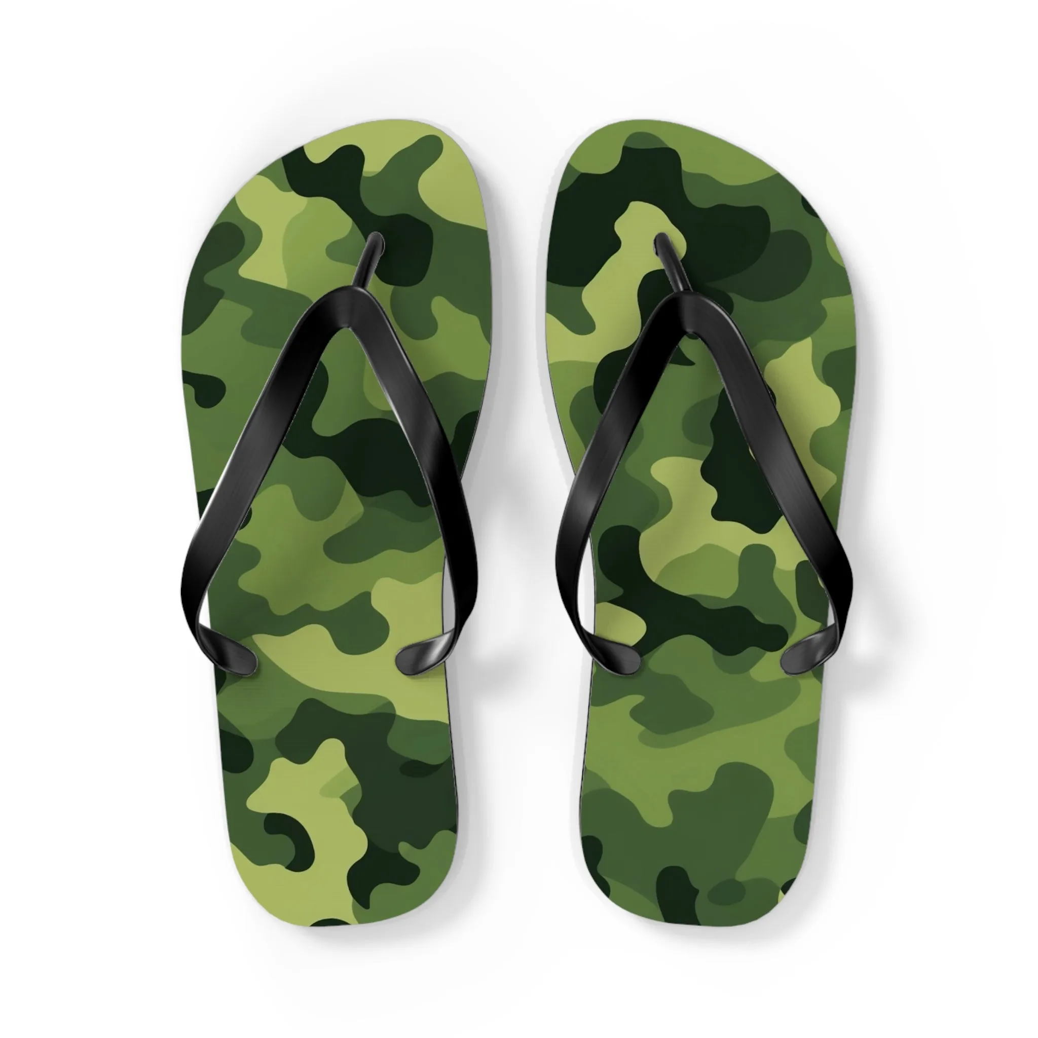 Light Green Camo Flip Flops