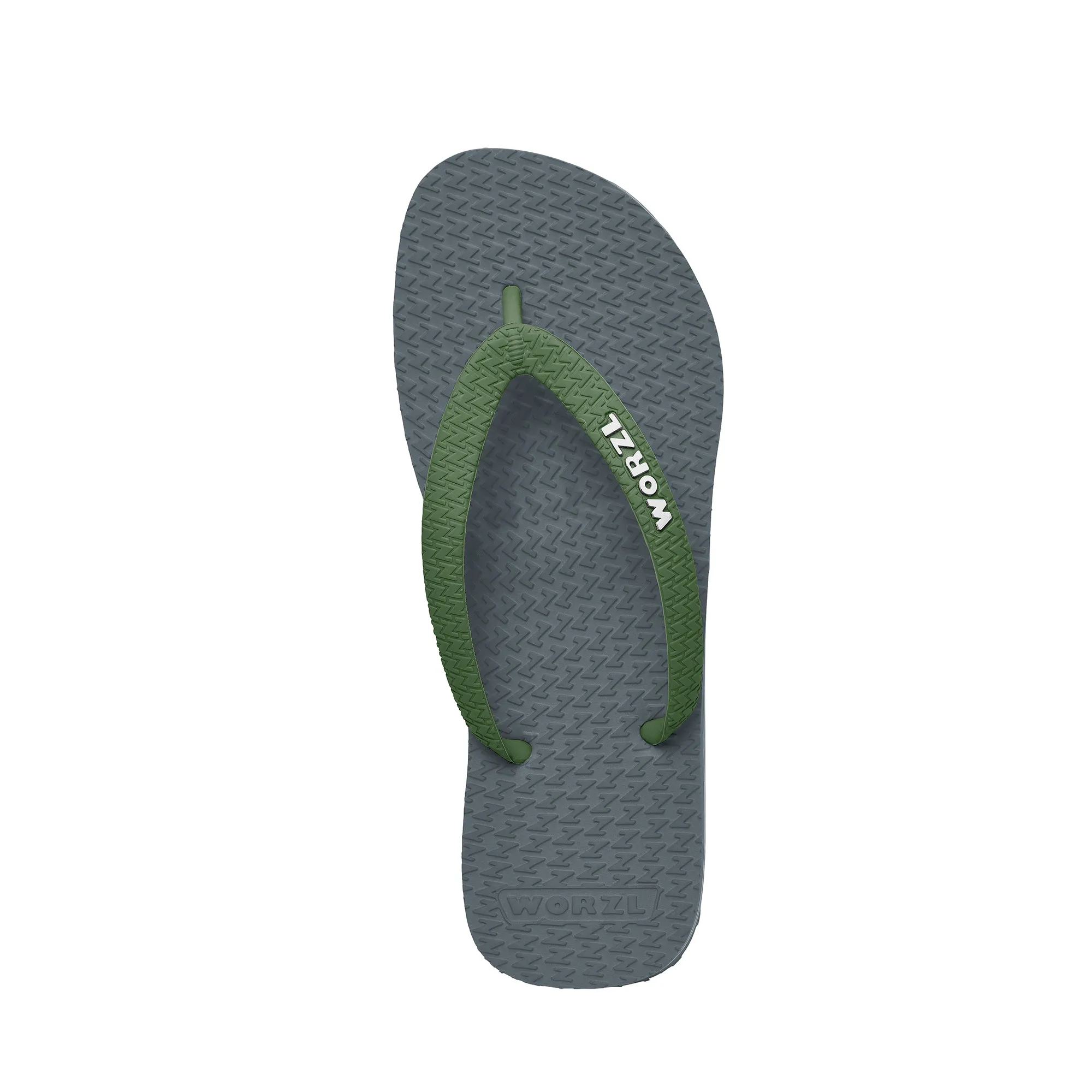 LIGHT GREY - Mens non plastic, biodegradable, rubber flip flops made in the UK.