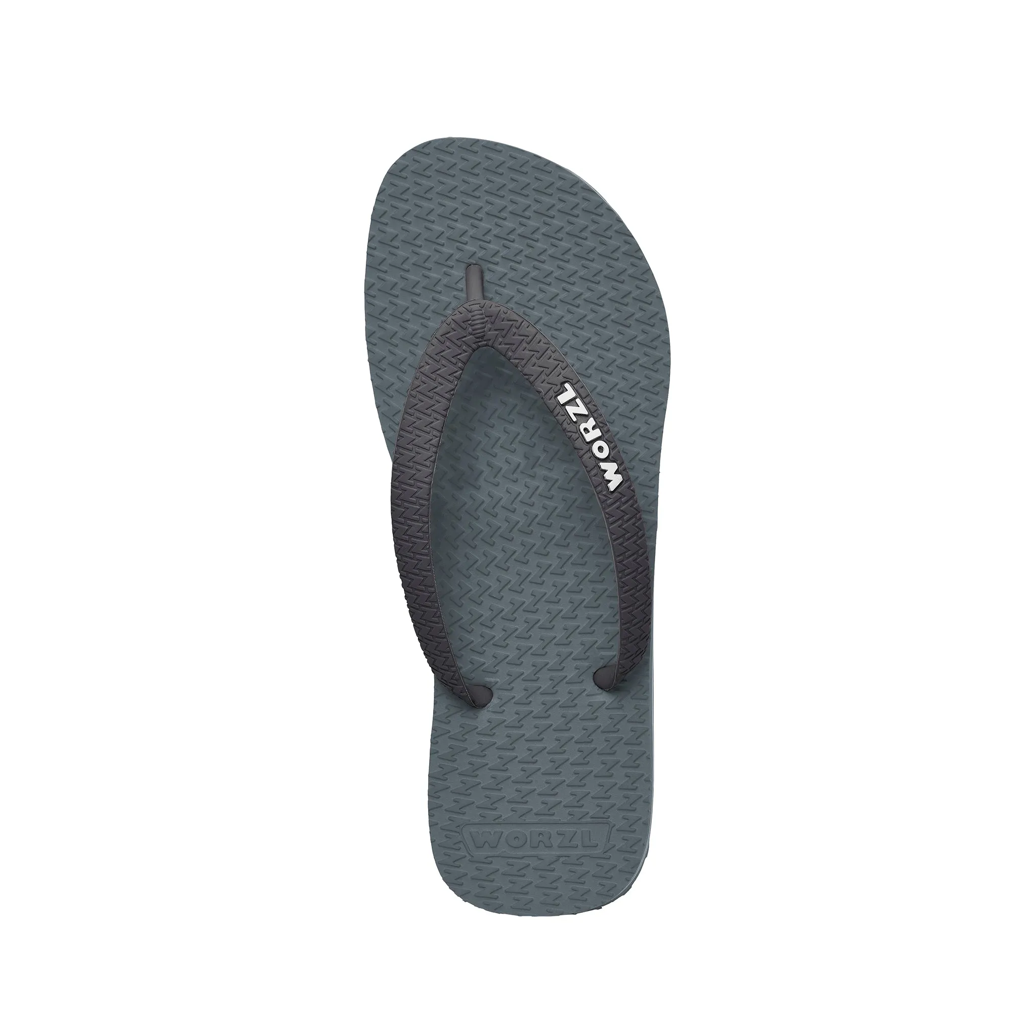 LIGHT GREY - Mens non plastic, biodegradable, rubber flip flops made in the UK.