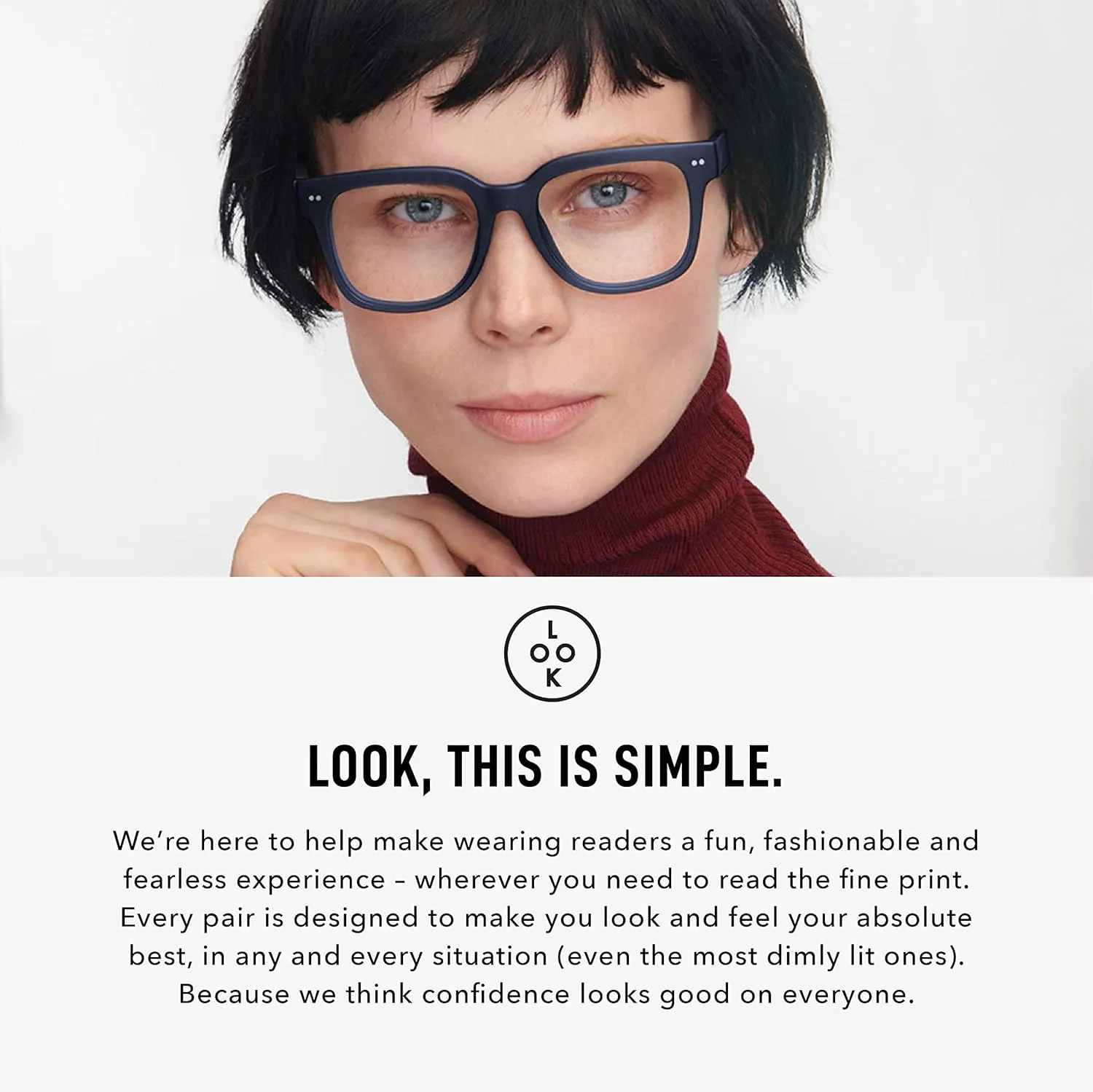 LOOK OPTIC Laurel Progressive Reader - Stylish Unisex Reading Glasses, Prescription-Quality