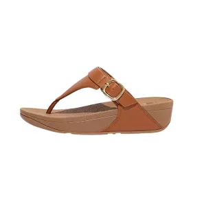 Lulu Adjustable Toe Thong Flip Flop in Tan by Fit Flops