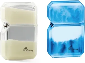Luminous Quicksand Lighter Kerosene Lighter Quicksand Luminous Lighter Windproof flip Lighter Box, Suitable for Birthday for Boyfriend(A.A)