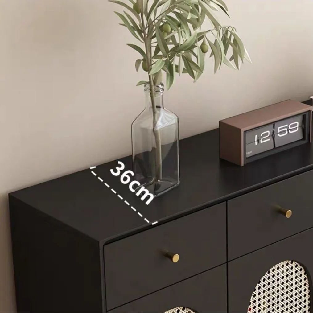 MASEY Modern Rattan Shoe Cabinet