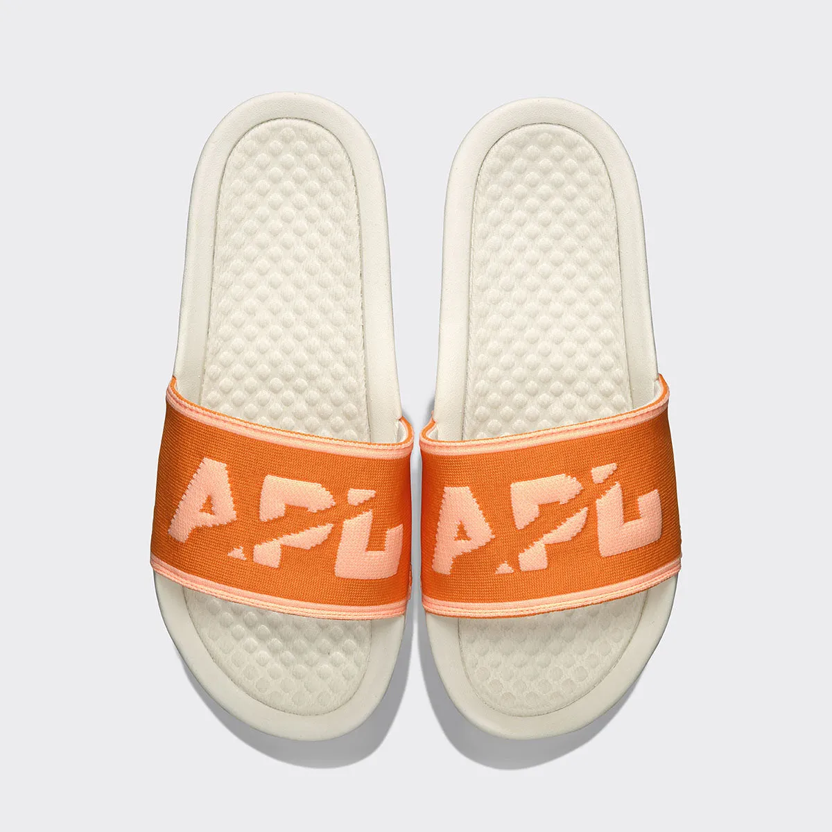 Men's | Big Logo TechLoom Slide | Ivory / Orange / Neon Peach