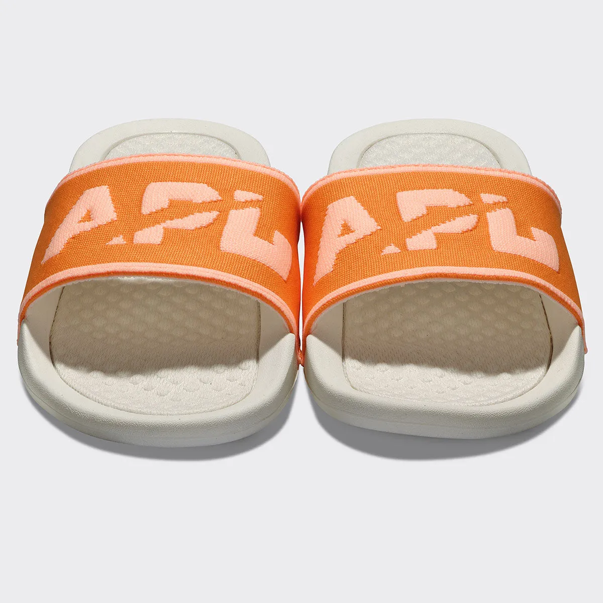 Men's | Big Logo TechLoom Slide | Ivory / Orange / Neon Peach