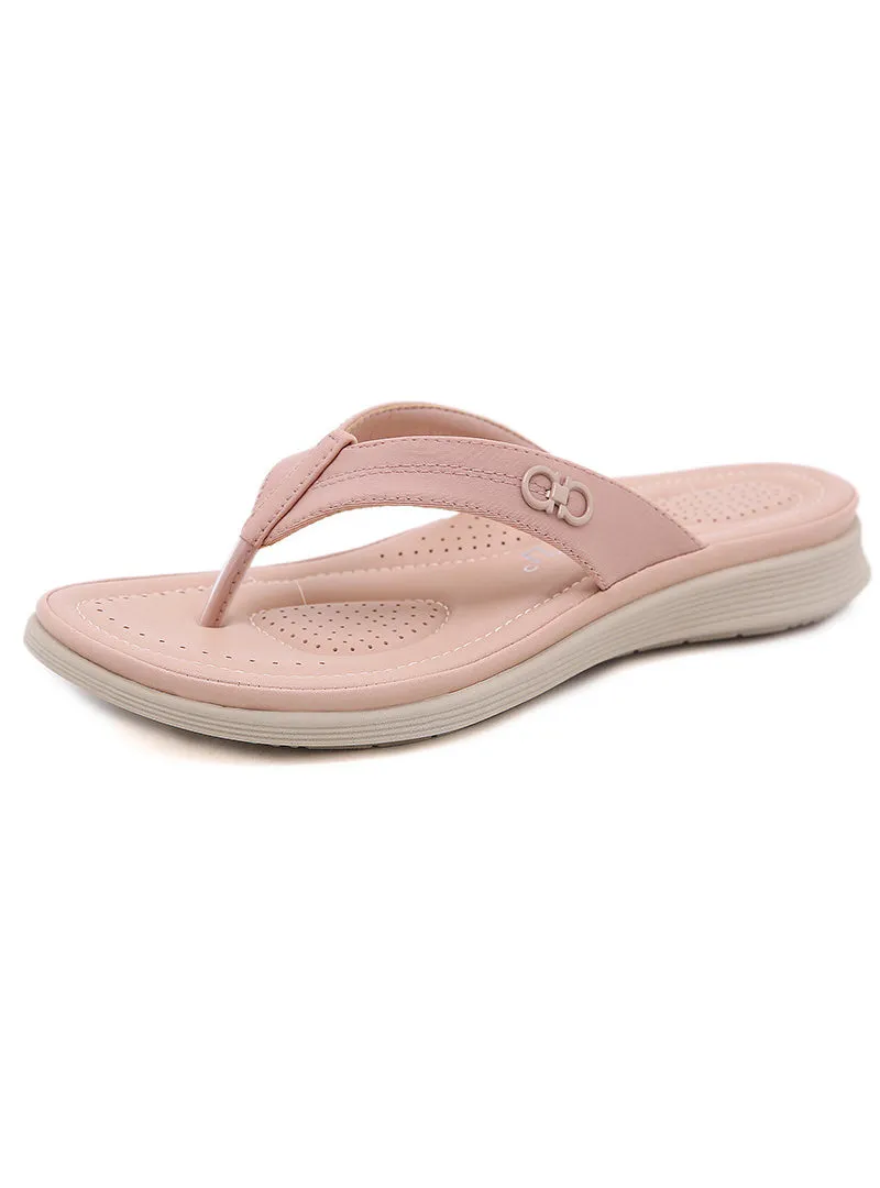 Metal flip-flops With Soft Soles
