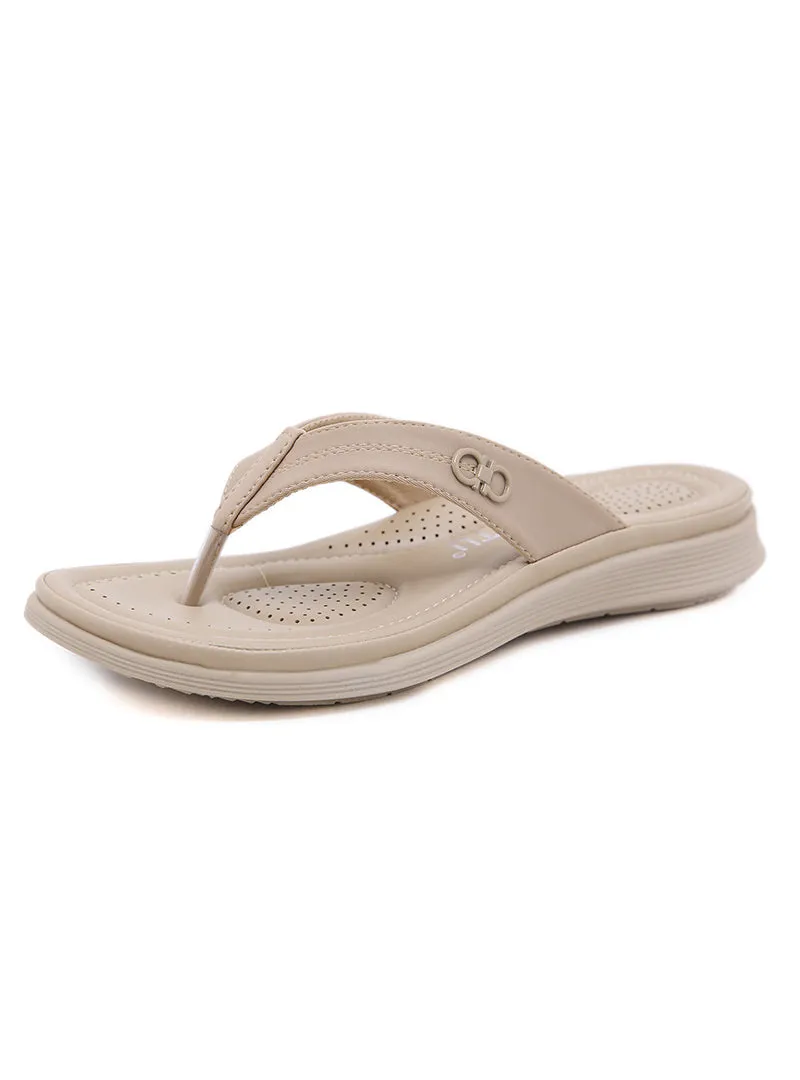 Metal flip-flops With Soft Soles