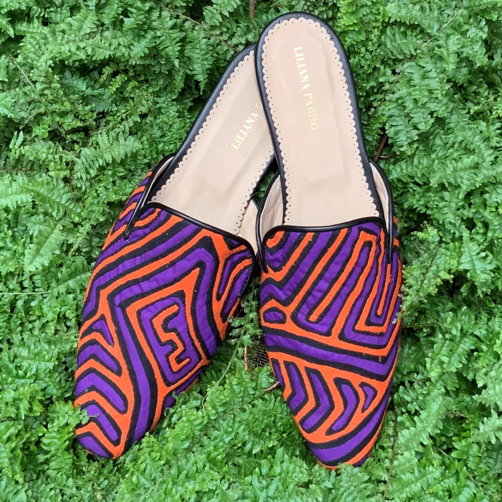 Mola Mules | Purple & Orange
