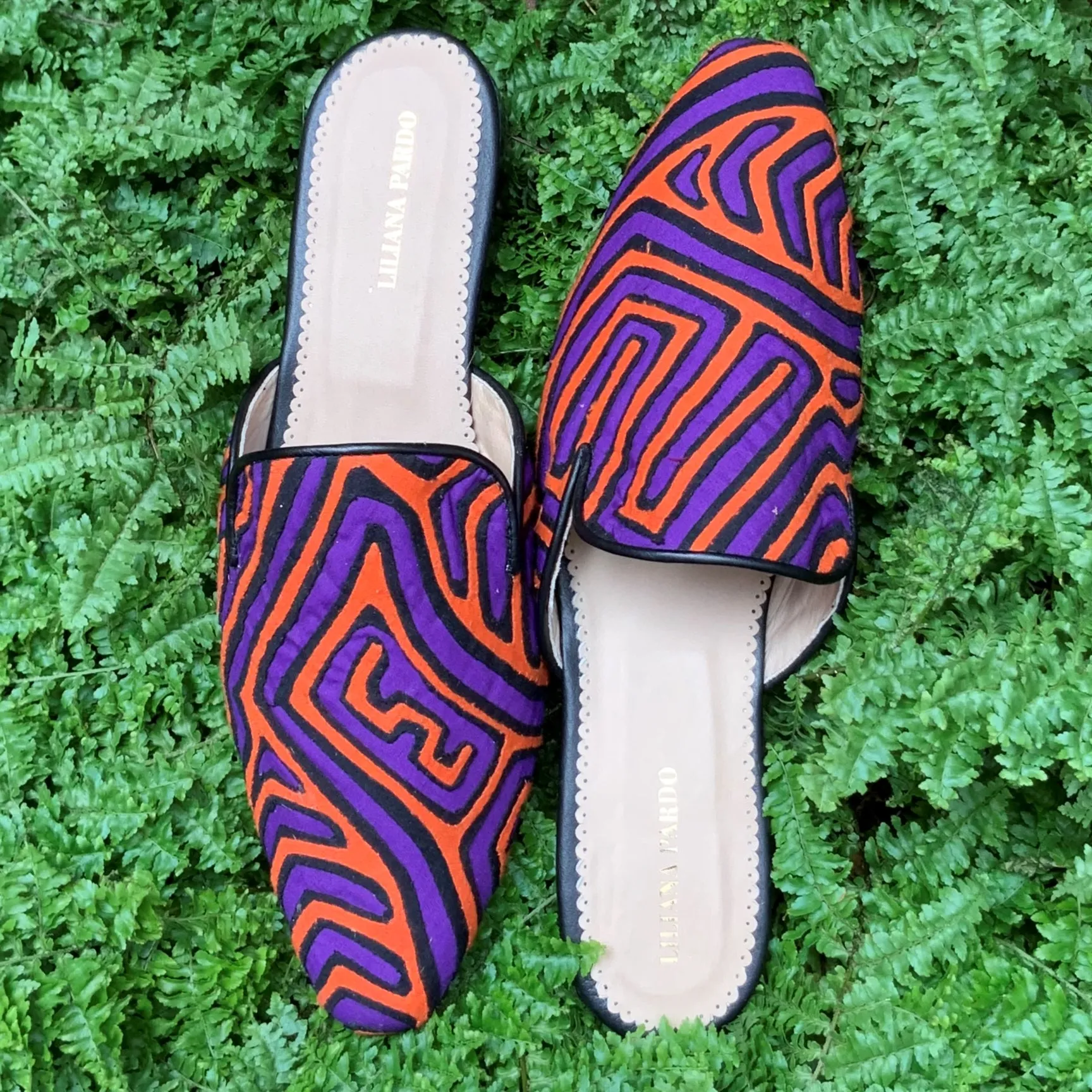 Mola Mules | Purple & Orange