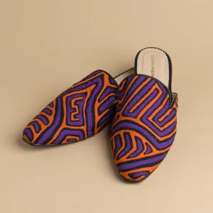 Mola Mules | Purple & Orange