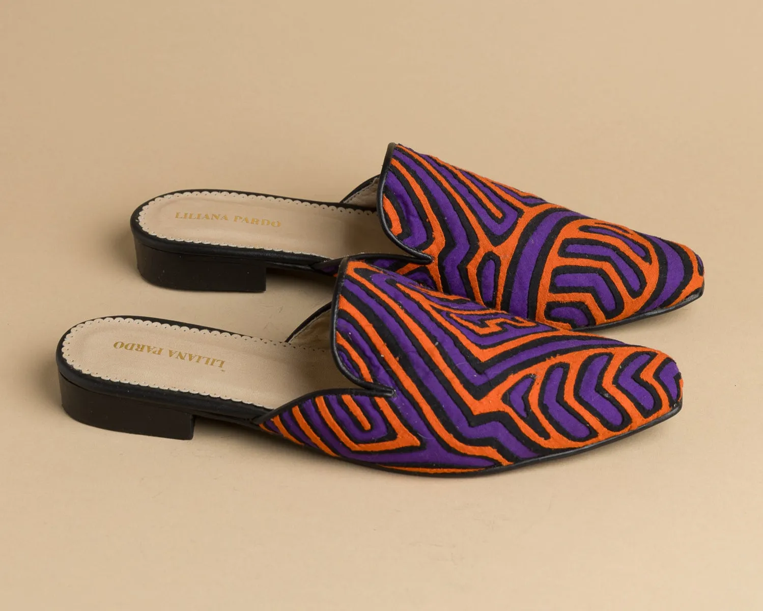 Mola Mules | Purple & Orange