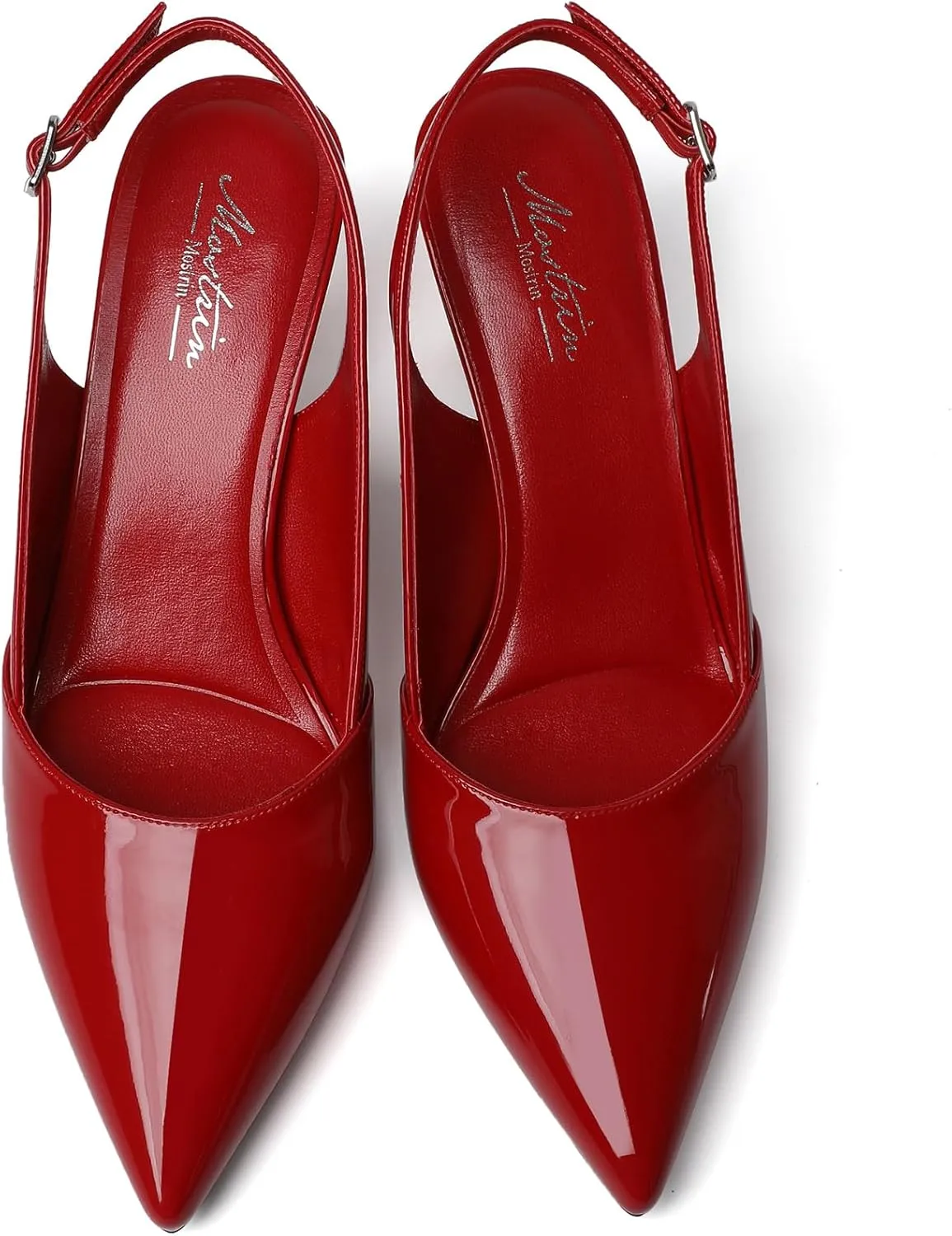 Mostrin Kitten Heels for Women Slingback Pointed Closed Toe Heels Women's Pumps Shoes for Wedding, Party, Commuting