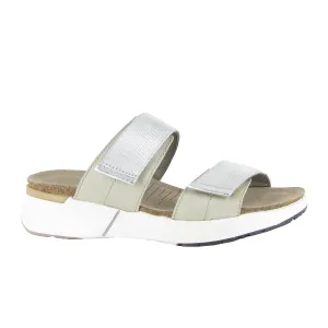Naot Calliope Slide Sandal (Women) - Soft Ivory/Soft Silver/Silver Gray Woven