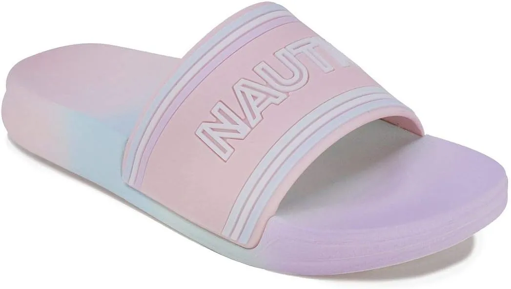 Nautica Kids Girls Slip-On Sandal Athletic Slide Youth Big Kid Little Kid-Luz Girls-Pink Pastel Size-1