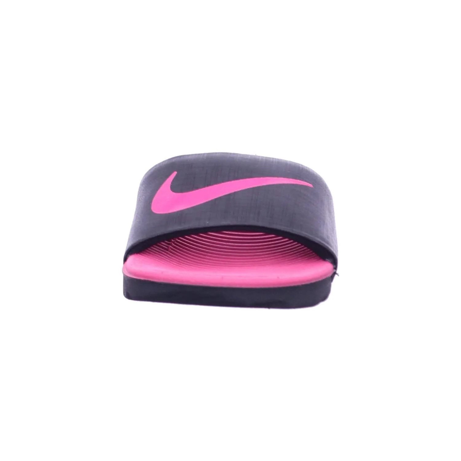 Nike Kawa Kids' Slides (6Y, Black/Vivid Pink, numeric_6)