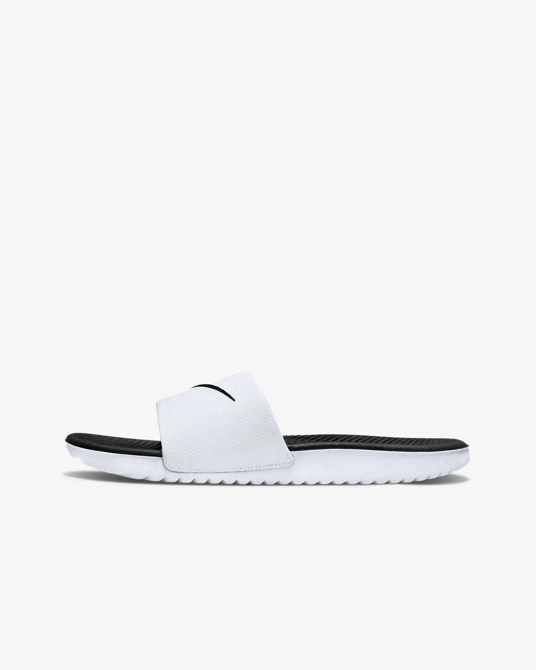 .Nike Kawa Kids Slides White/Black - WK - (819352-100) - R2L16