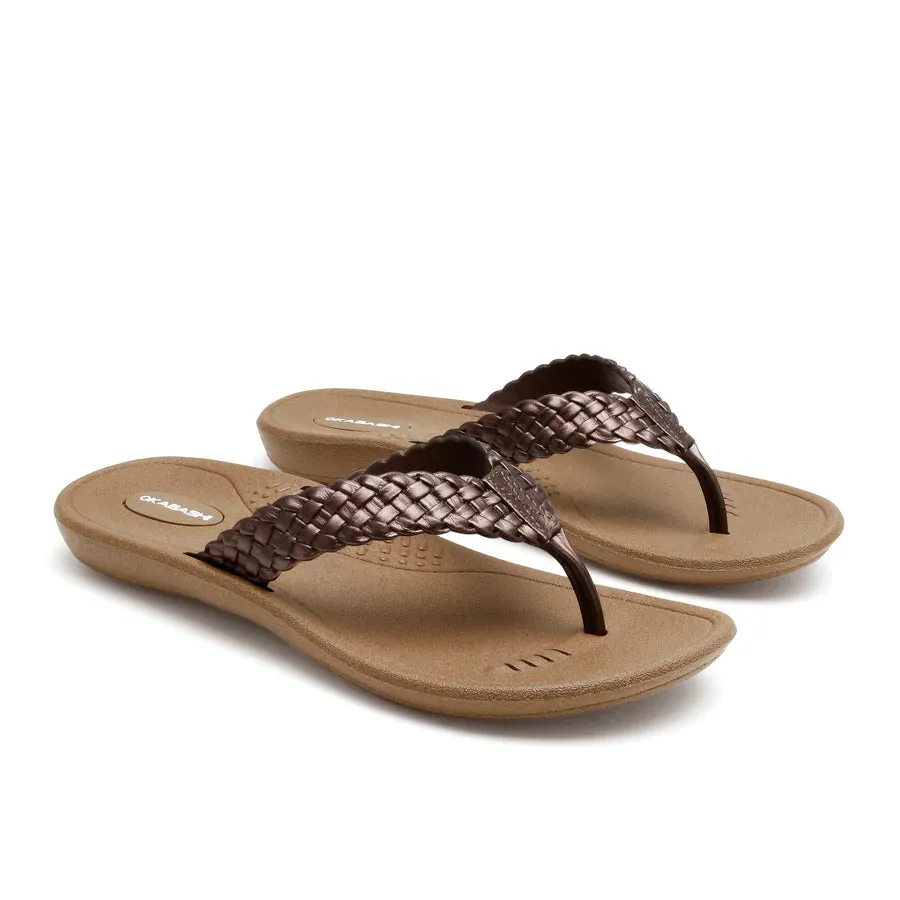 Okabashi Baha Flip Flop Shoe Toffee ML