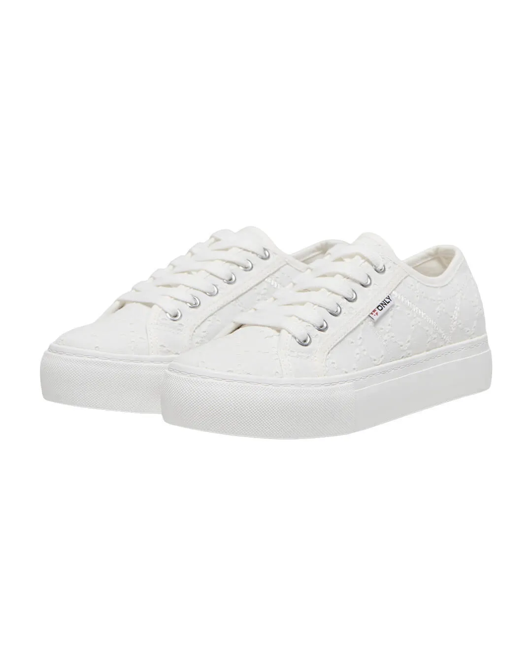 Only White Platform Sneakers