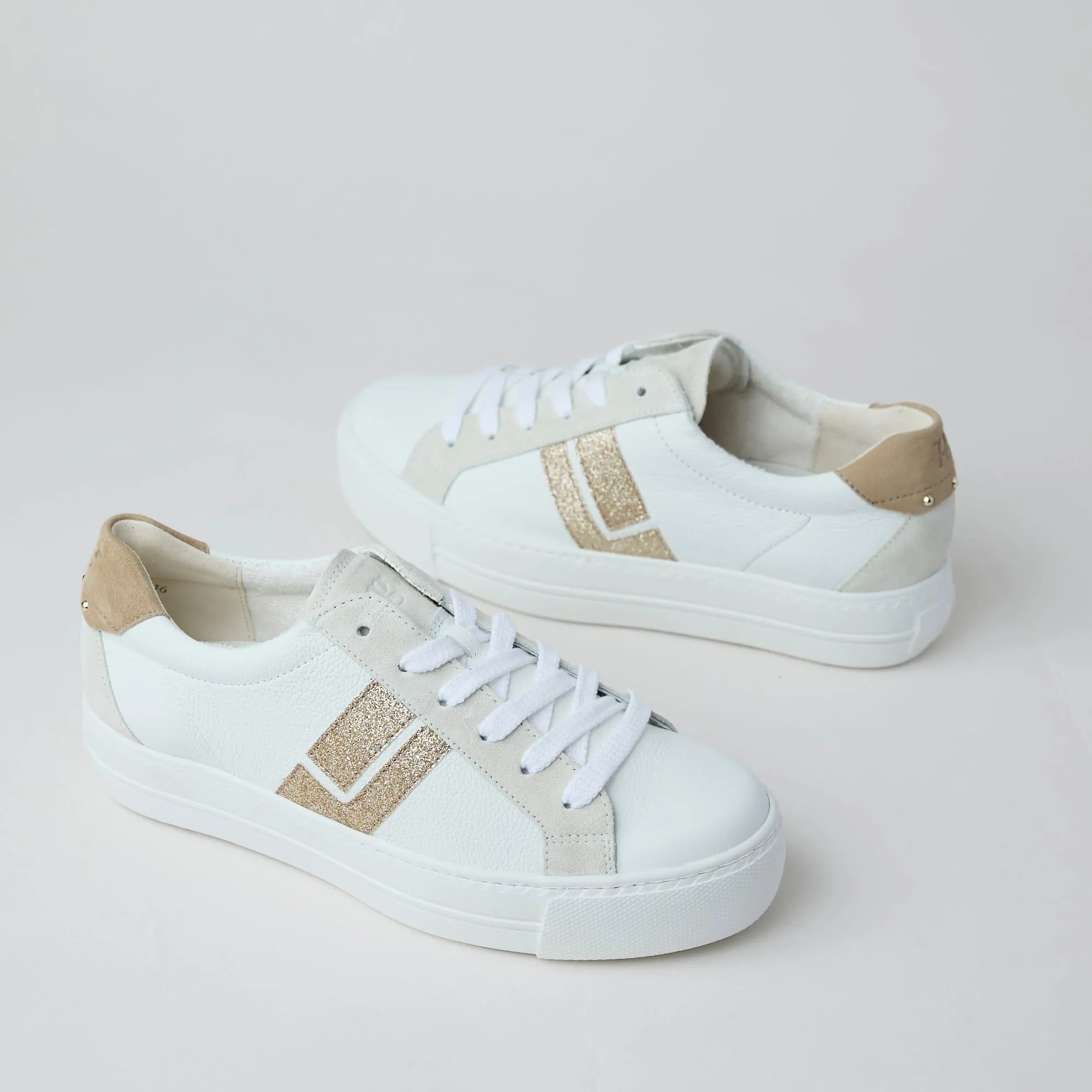 Paul Green White Leather Trainers