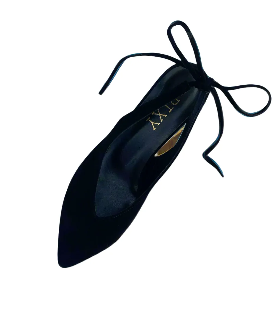 PIXY Princess Suede Heel - Siyah Black