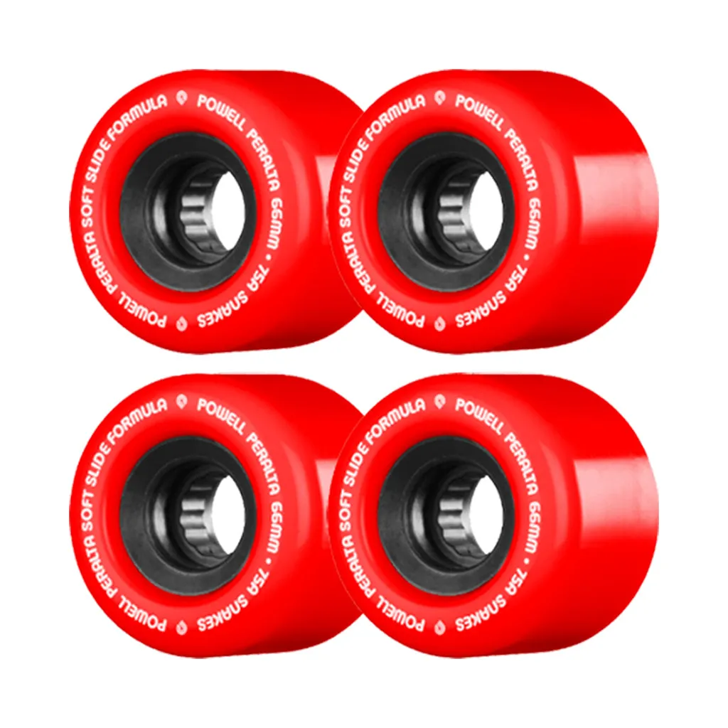 POWELL PERALTA | SSF SNAKES SKATEBOARD WHEELS. RED / 66MM X 75A