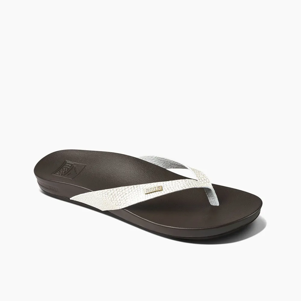 REEF Women Cushion Court Slides - Brown Sassy