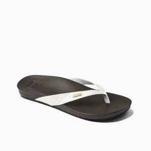 REEF Women Cushion Court Slides - Brown Sassy