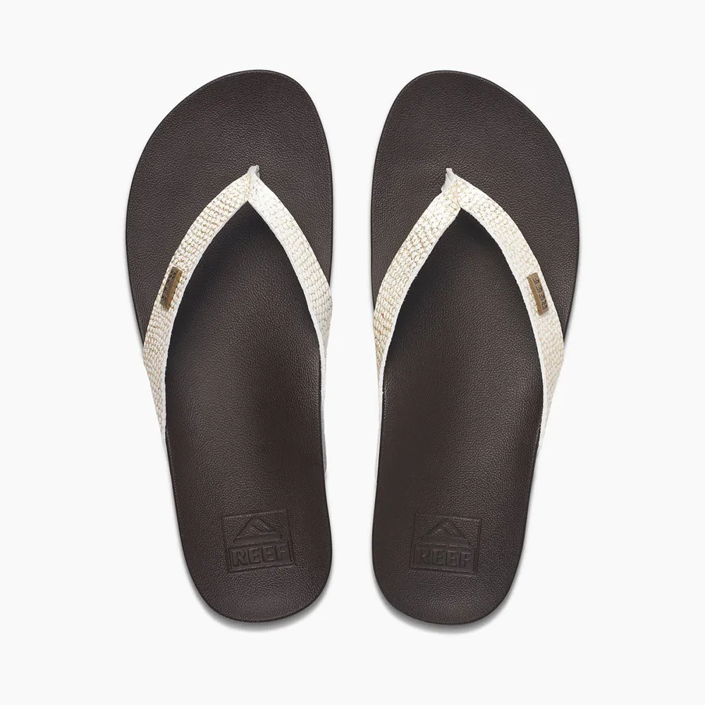 REEF Women Cushion Court Slides - Brown Sassy