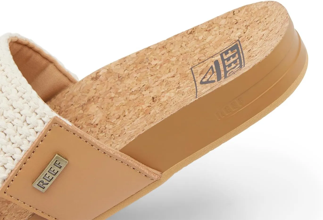 Reef Women's Vista Fashion Slide Sandal, Vegan Leather Strap, Ultra Soft Cushion Footbed